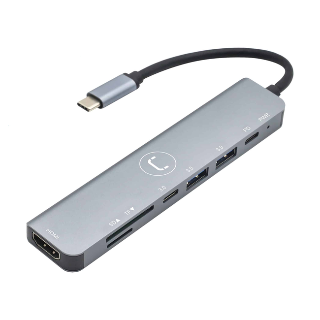 ADAPT UNNO TIPO C HUB 7EN1 HB1107SV