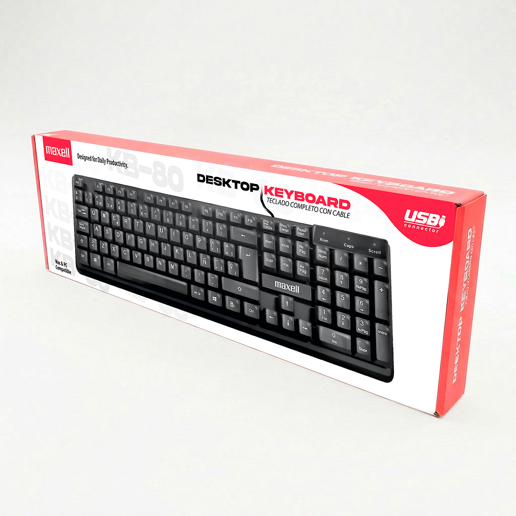 TECLADO ALAMBRICO MAXELL KB-80